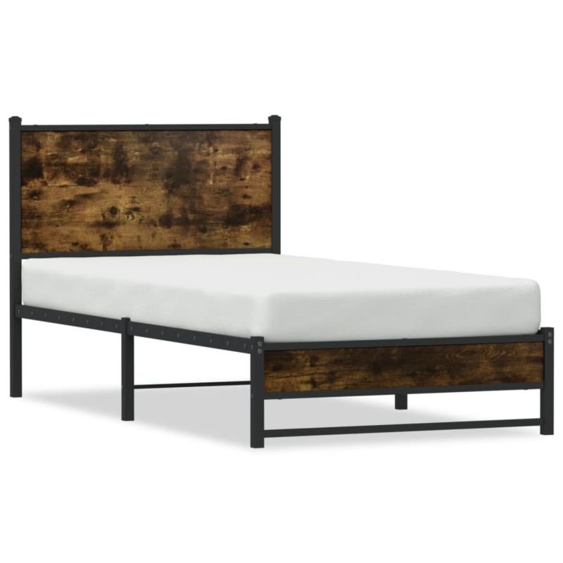 Łóżko metalowe WaszeMeble 90x190 cm dąb WM-4007824 1 szt.