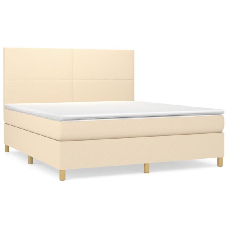 Łóżko kontynentalne WaszeMeble 160x200 cm kremowe WM-3142190 1 szt.