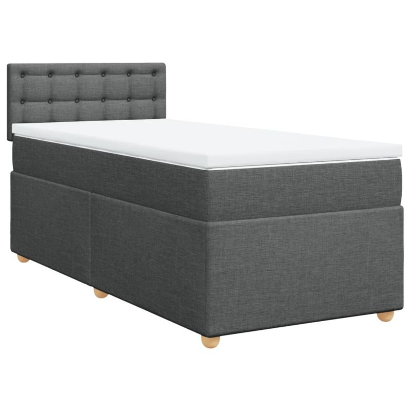 Łóżko kontynentalne WaszeMeble 90x200 cm ciemnoszara WM-3288878 1 szt.