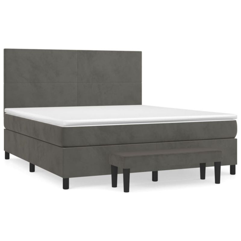 Łóżko kontynentalne WaszeMeble 180x200 cm ciemnoszare WM-3137738 1 szt.