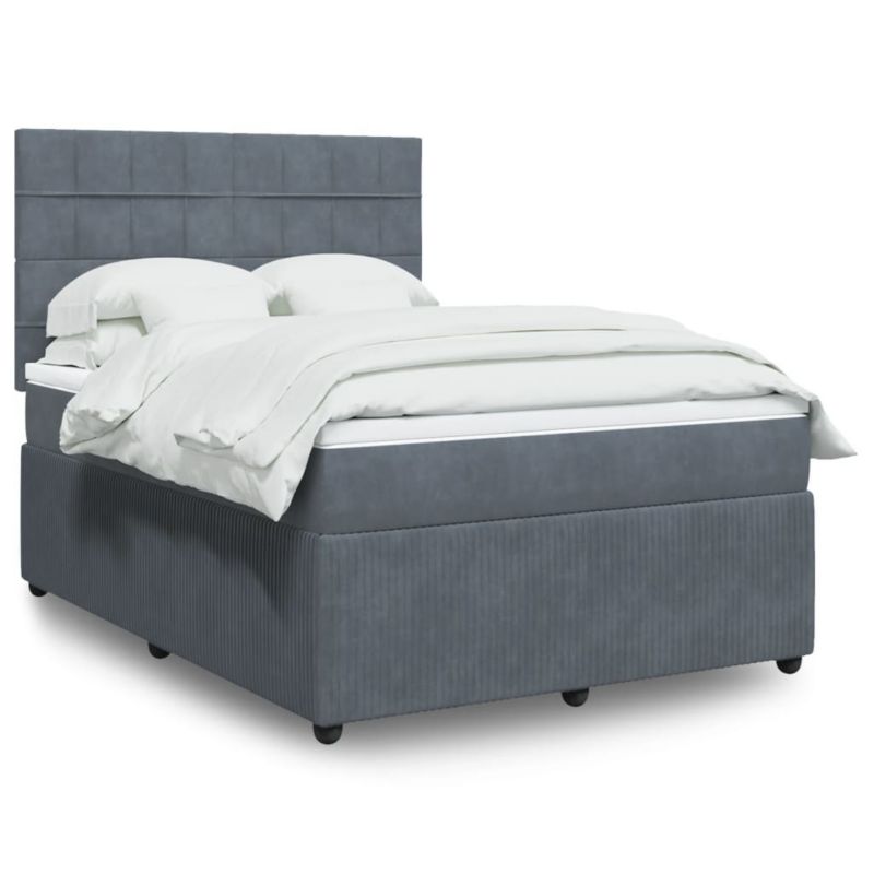 Łóżko kontynentalne WaszeMeble 140x190 cm ciemnoszara WM-3294635 1 szt.
