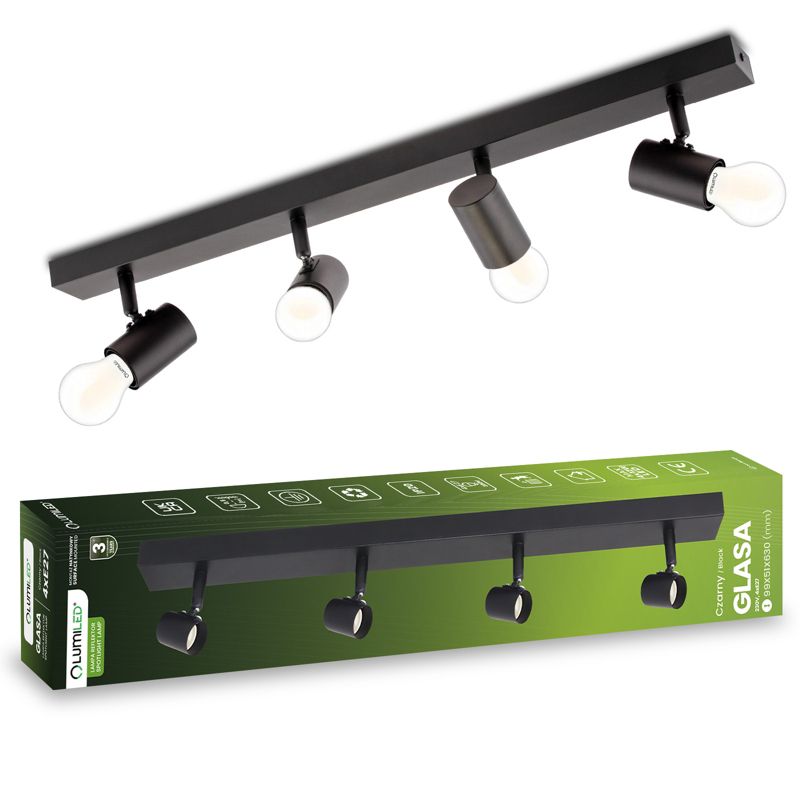 Lampa Sufitowa Lumiled Spot Tuba Reflektor Oprawa Halogenowa 4x E27 1 szt.