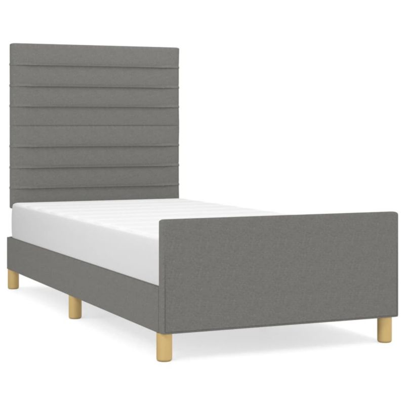 Łóżko tapicerowane WaszeMeble 90x200 cm ciemnoszara WM-3125107 1 szt.