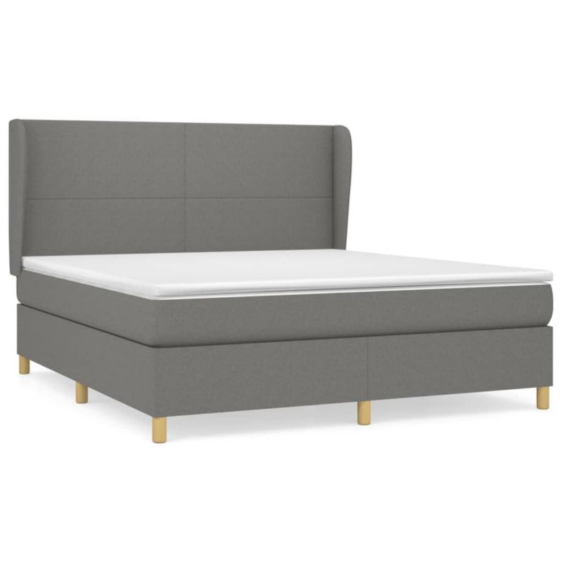 Łóżko kontynentalne WaszeMeble 180x200 cm ciemnoszara WM-3128382 1 szt.