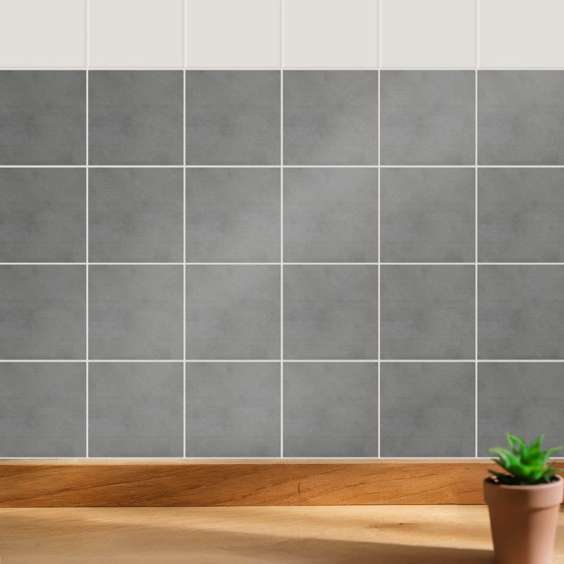 Naklejki na płytki Wallfluent 20x20 cm Gładkie kamienne płytki szybka renowacja 24 szt.