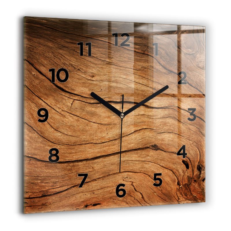 Zegar z czarnymi wskazówkami Wallfluent 60x60 cm Stare drewno 1 szt.