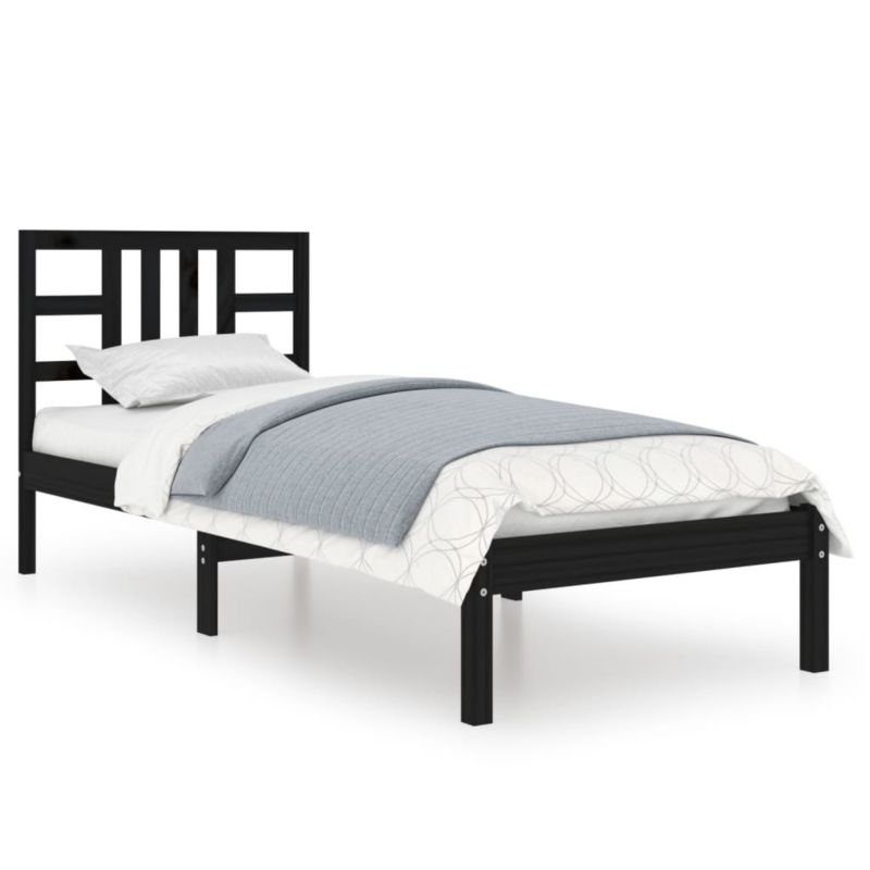 Łóżko drewniane WaszeMeble 75x190 cm czarna WM-3105369 1 szt.