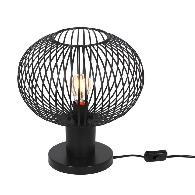 Lampka stołowa Trio Gila czarna 1 x E27 x 10W IP20 wym: 37 x 33 x 33 cm metal - 1 szt.