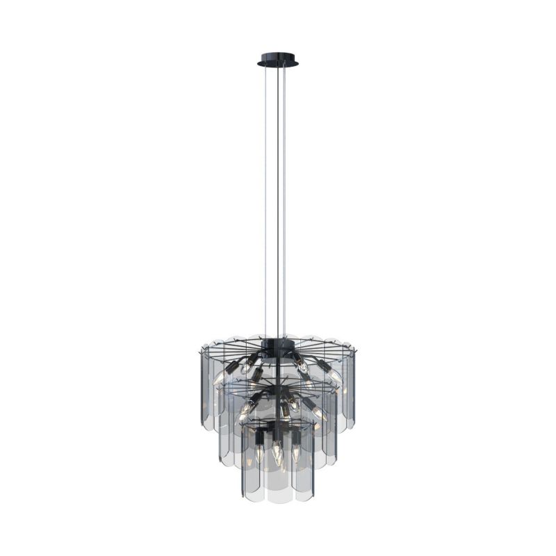 Lampa wisząca Zuma Line Nira czarny chrom wym: 180 x 56 x 56 cm 14xE14 x 40W 1 szt.