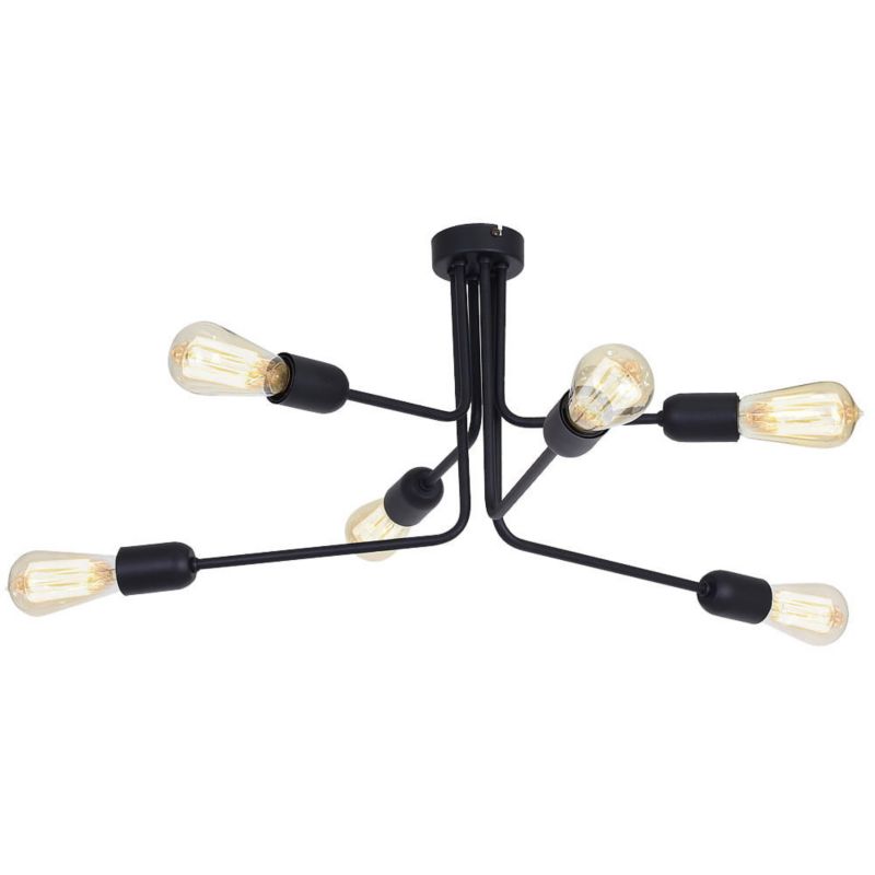 Lampa sufitowa wisząca Aldex Eko czarna wym: 30 x 64 x 64 cm 6xE27 x 60W 1 szt.