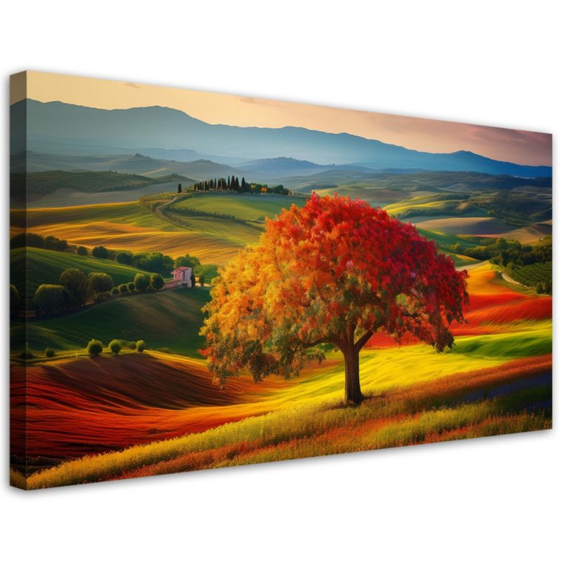 Obraz na płótnie Feeby Toskania Krajobraz Drzewo Natura 100x50cm 1szt