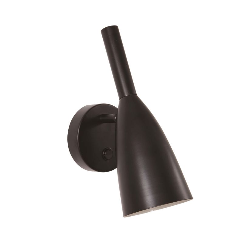 Kinkiet ścienny Light Prestige Solin czarny 1 x E14 x 40W IP20 wym: 27 x 12 cm - 1 szt.