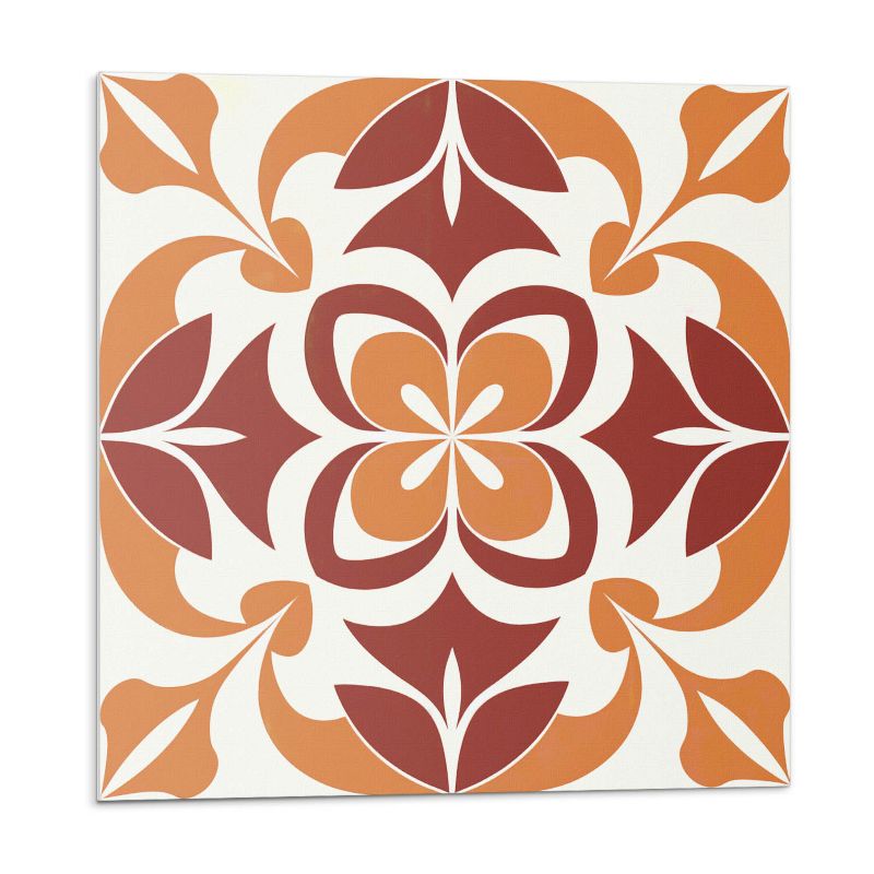 Kafelki samoprzylepne Wallfluent 50x50 cm Roślinny wzór z liściastymi akcentami 4 szt.