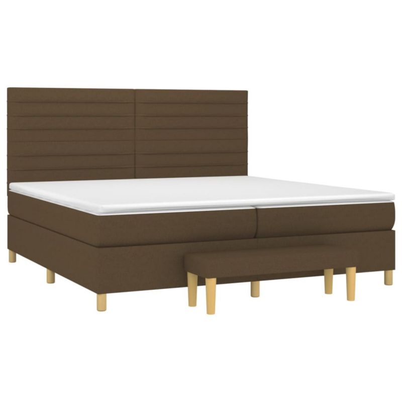 Łóżko kontynentalne WaszeMeble 200x200 cm brązowe WM-3137264 1 szt.