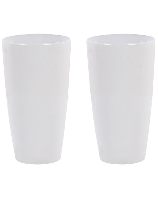 Zestaw 2 doniczek 32 cm biały Tseria par.