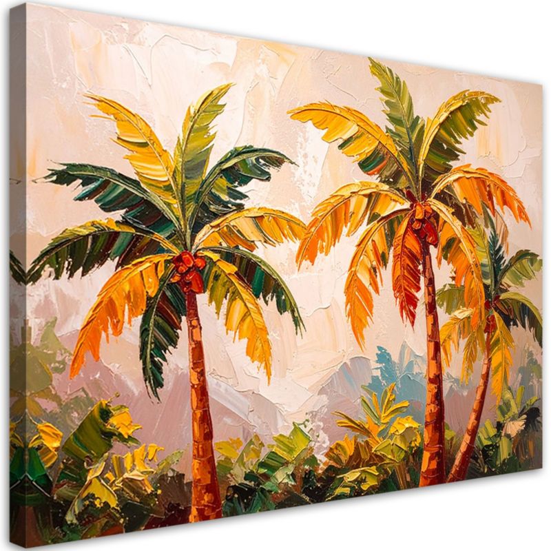 Obraz nowoczesny do salonu Feeby Drzewa Palmy Dżungla Natura 60x40cm 1szt