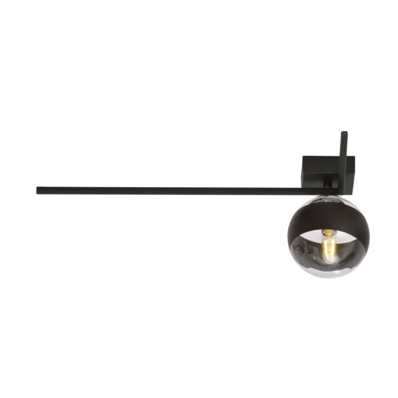 Lampa sufitowa Emibig Imago czarna i przezroczysta wym: 21 x 50 cm 1xE14 x 10W metal 1 szt.