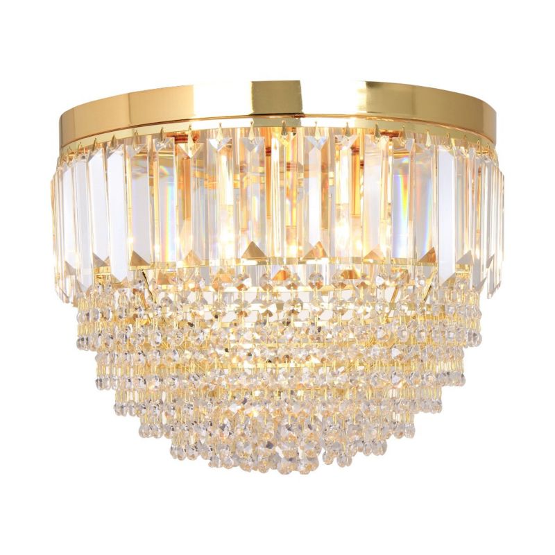 Lampa sufitowa wisząca Zuma Line Charlotte 0605 złoto-przezroczysty kryształowa 5xE14 x 40W 1 szt.