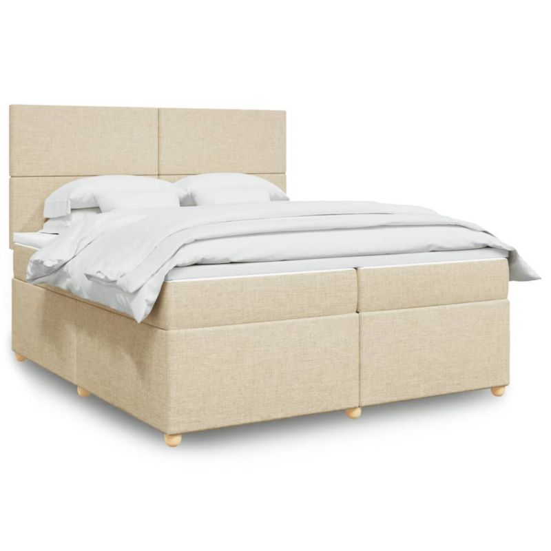 Łóżko kontynentalne WaszeMeble 200x200 cm kremowe WM-3291385 1 szt.