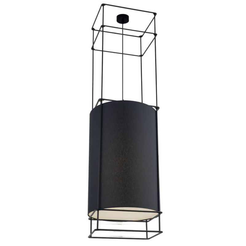 Lampa wisząca Dohar Paa czarna wym: 140 x 40 x 40 cm 1xE27 x 20W 1 szt.