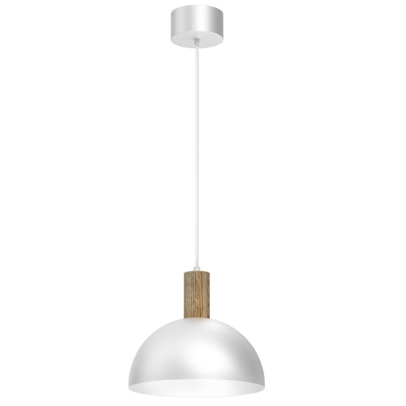 Lampa wisząca Luminex Handa 3320 srebrno-jasne drewno minimalistyczna 1xE27 x 15W 1 szt.