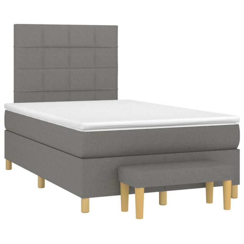Łóżko kontynentalne WaszeMeble 120x190 cm ciemnoszare WM-3270405 1 szt.