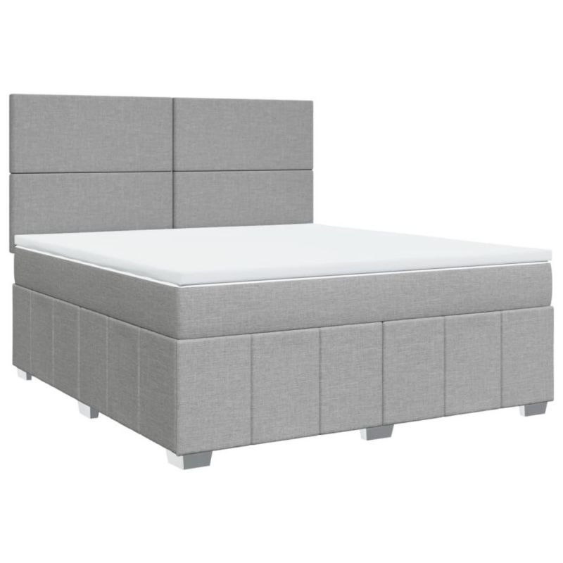 Łóżko kontynentalne WaszeMeble 180x200 cm jasnoszare WM-3291740 1 szt.
