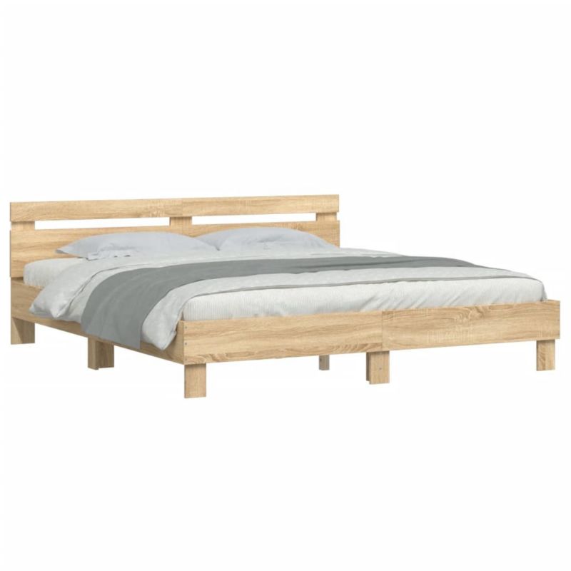 Łóżko drewniane WaszeMeble 200x200 cm brązowe WM-3207520 1 szt.