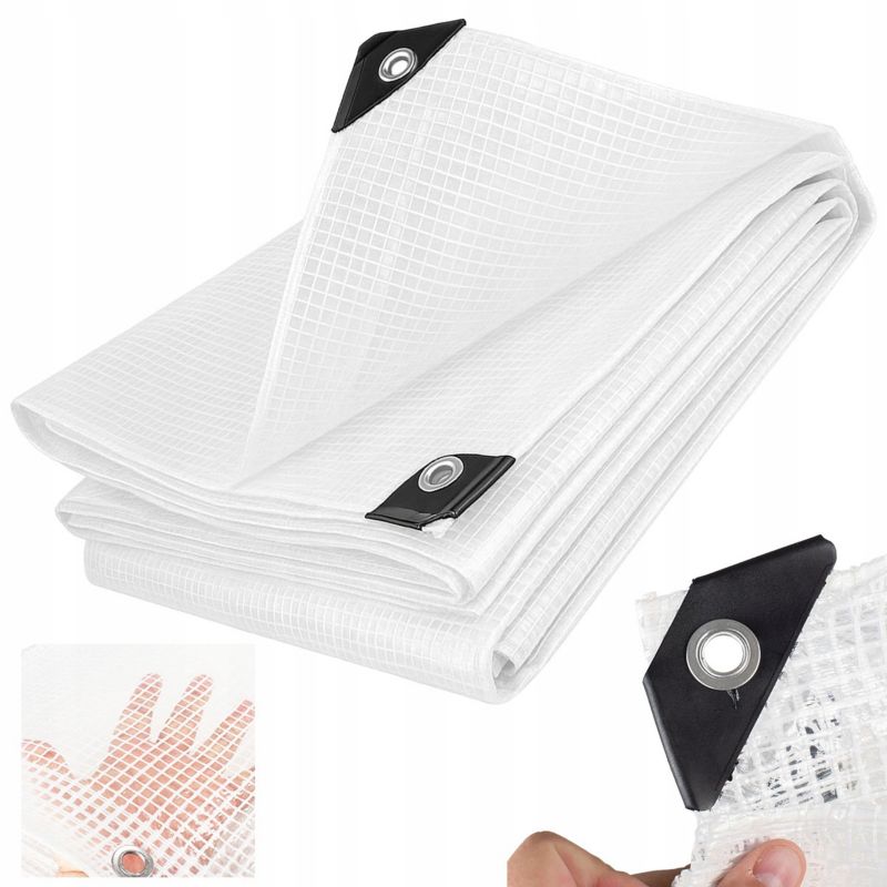 Plandeka zbrojona Bradas 3x5m 100g/m² gruba wodoodporna mrozoodporna przezroczysta 1 szt.