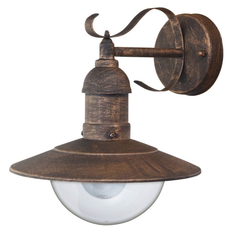 Kinkiet ścienny zewnętrzny Rabalux Oslo antyczne złoto 1 x E27 x 60W IP44 wym: 26,5 x 24 x 28 cm - 1 szt.