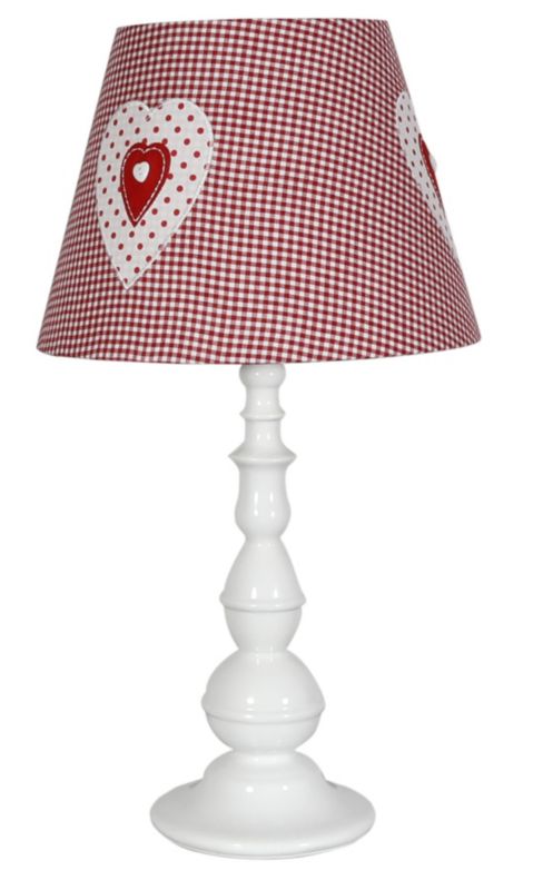 Lampka stołowa Candellux Sweet biało-różowa 1 x E27 x 60W IP20 wym: 51 x 28 x 28 cm tkanina - 1 szt.