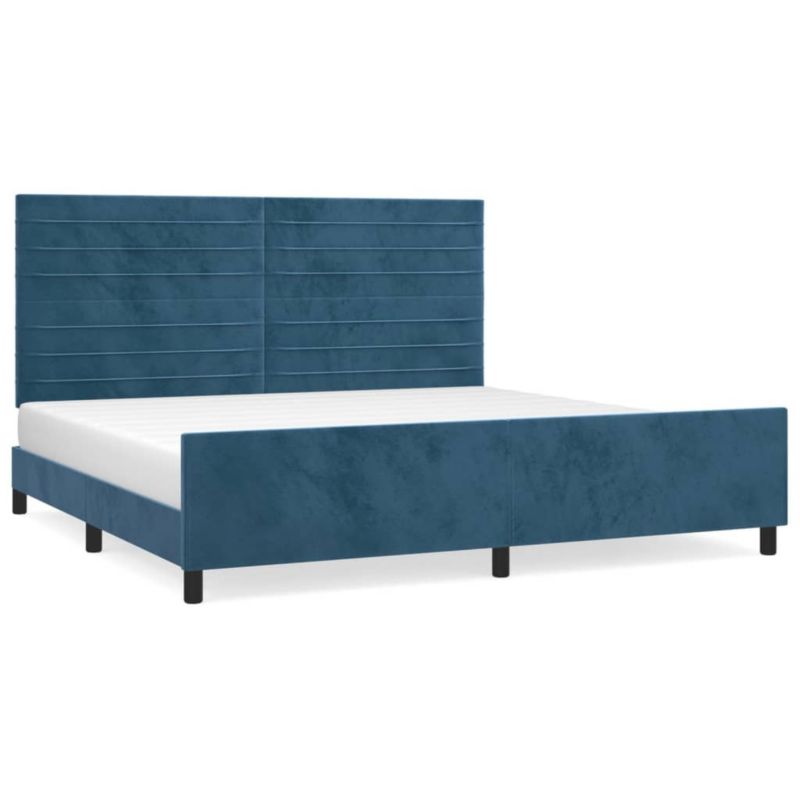 Łóżko tapicerowane WaszeMeble 200x200 cm ciemnoniebieska WM-3125840 1 szt.
