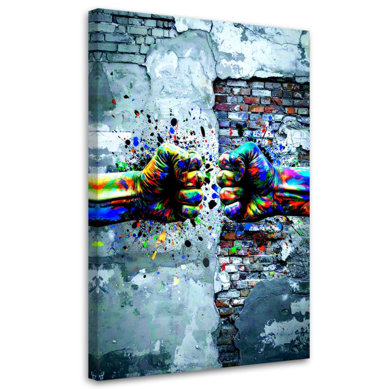 Obraz dla nastolatka Feeby Abstrakcja Pięść Graffiti Street Art 70x100cm 1szt