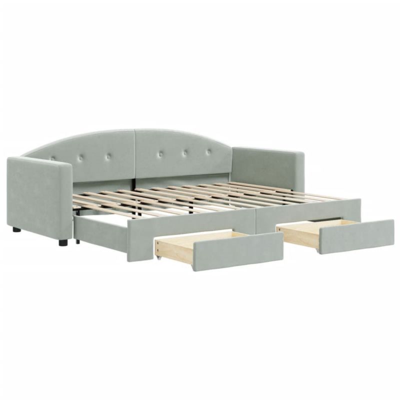 Łóżko dzienne WaszeMeble 80x200 cm rozsuwane szare WM-3197342 1 szt.