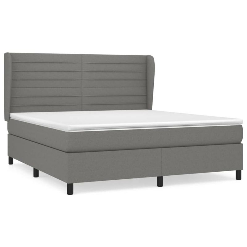 Łóżko kontynentalne WaszeMeble 160x200 cm ciemnoszara WM-3128054 1 szt.