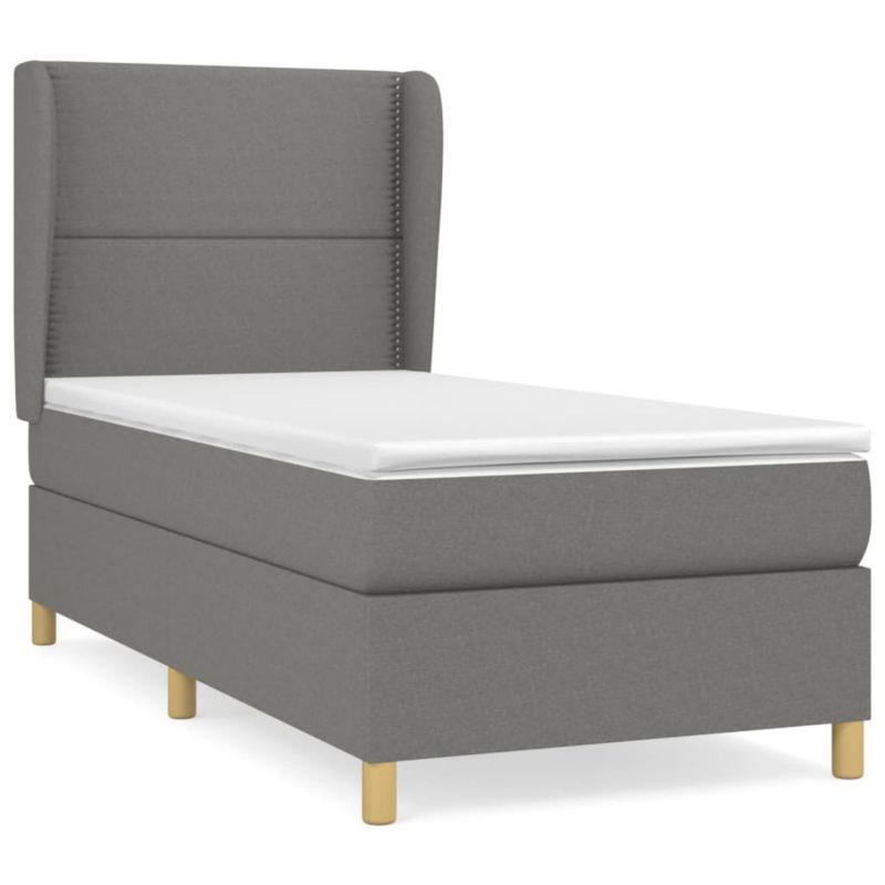 Łóżko kontynentalne WaszeMeble 90x190 cm ciemnoszara WM-3128406 1 szt.