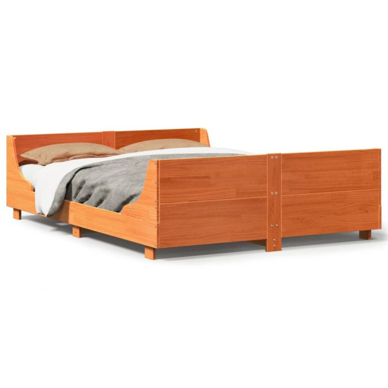 Łóżko drewniane WaszeMeble 120x190 cm brąz WM-850787 1 szt.