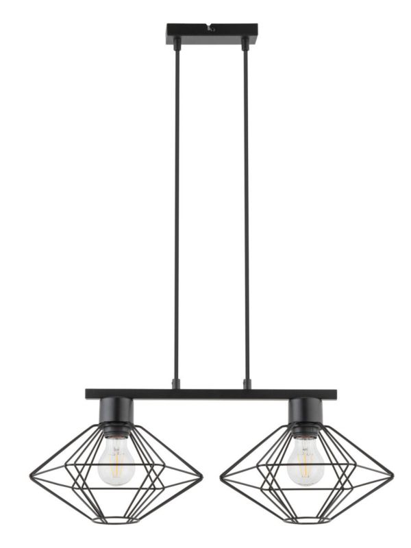 Lampa wisząca Sigma Lighting Vario 2663 czarna dekoracyjna 2xE27 x 1 szt.