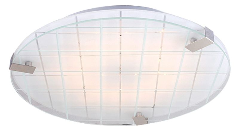 Plafon sufitowy lampa Candellux Noble chromowany biały LED 9W 6500K 600lm IP20 wym: 9 x 31 x 31 cm szkło - 1 szt.