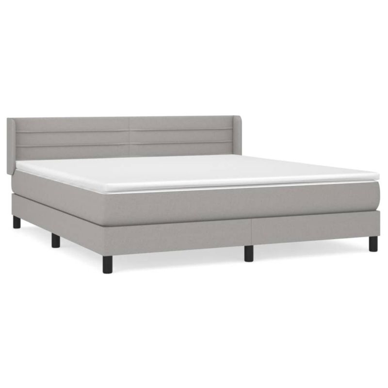 Łóżko kontynentalne WaszeMeble 180x200 cm jasnoszare WM-3129809 1 szt.