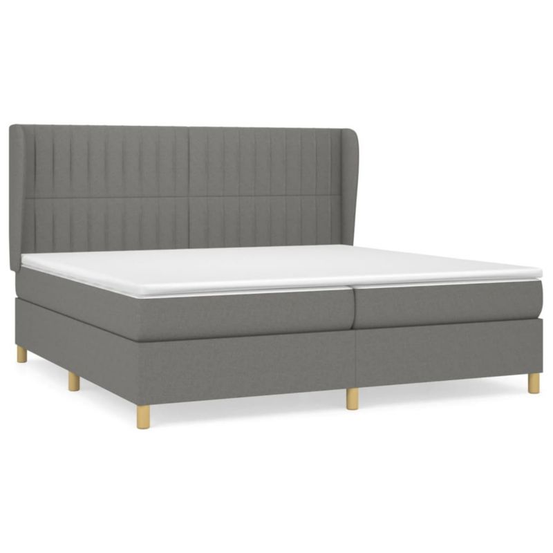 Łóżko kontynentalne WaszeMeble 200x200 cm ciemnoszara WM-3128710 1 szt.