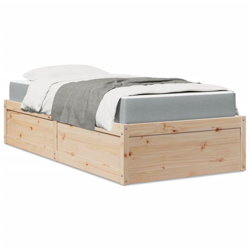 Łóżko tapicerowane WaszeMeble 90x200 cm brązowe WM-3281943 1 szt.
