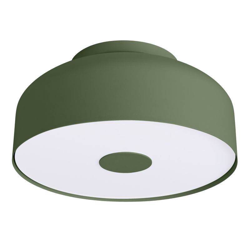 Plafon Sollux Lighting OMIQ zielony oliwkowy 1 szt.