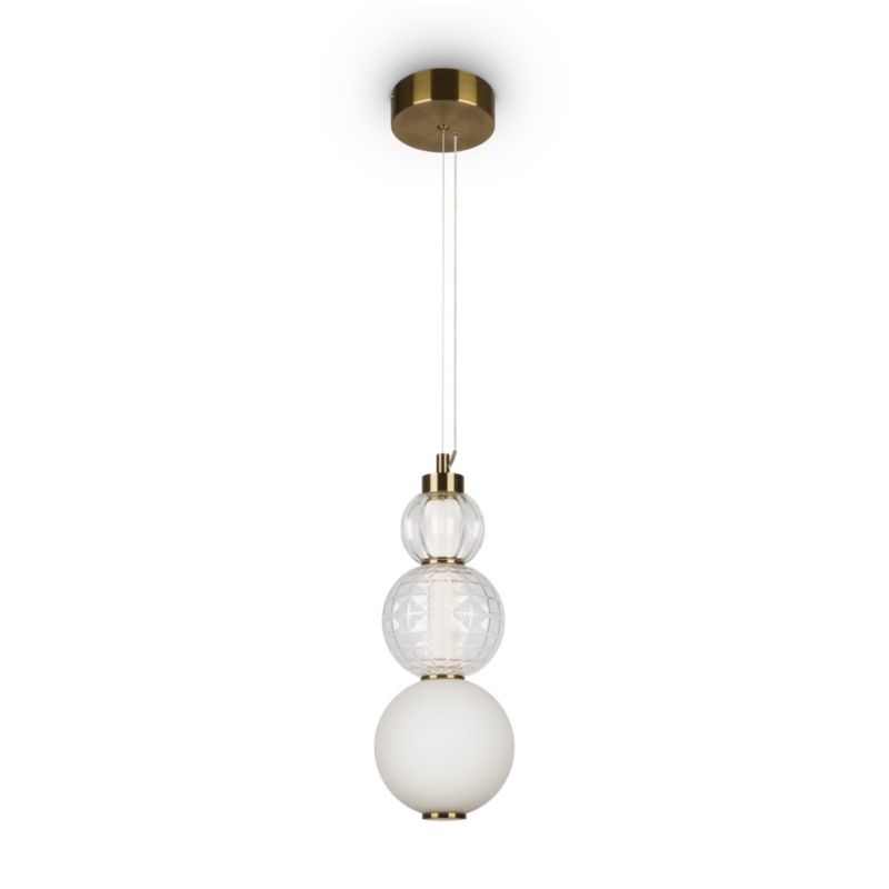 Lampa wisząca Maytoni Collar mosiężno-złota wym: 157,4 x 14,7 x 14,7 cm wbudowany LED 16W 1 szt.