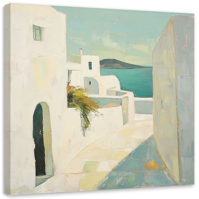 Obraz na płótnie Feeby Pastelowe Budynki Miasto Abstrakcja 30x30cm 1szt