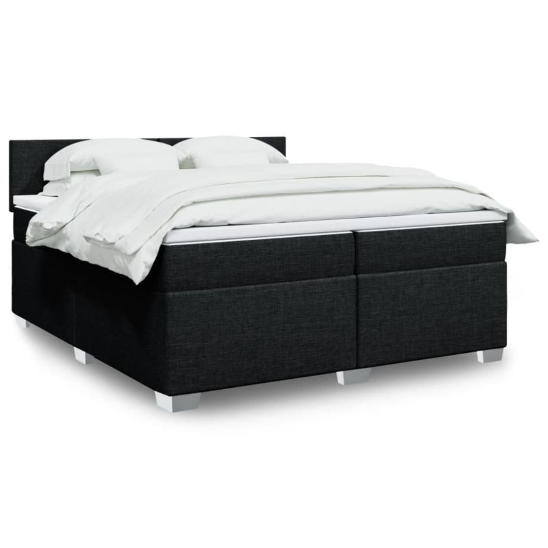 Łóżko kontynentalne WaszeMeble 200x200 cm czarne WM-3288290 1 szt.