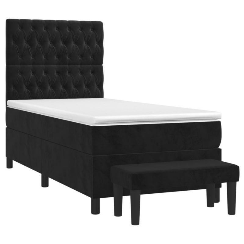 Łóżko kontynentalne WaszeMeble 90x190 cm czarne WM-3137997 1 szt.