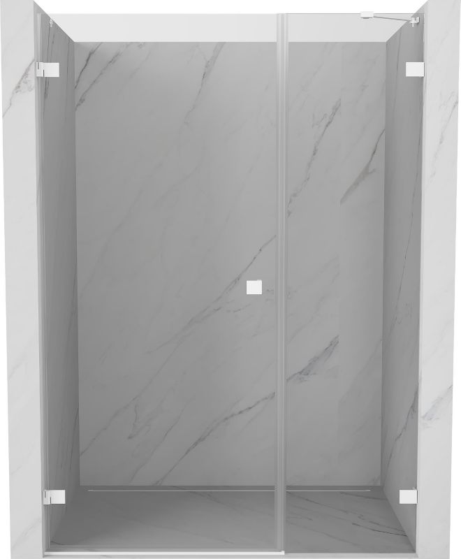 Drzwi prysznicowe uchylne Mexen Lunar-B białe 120x200 cm 832S-120-050-20-00-L 1 szt.