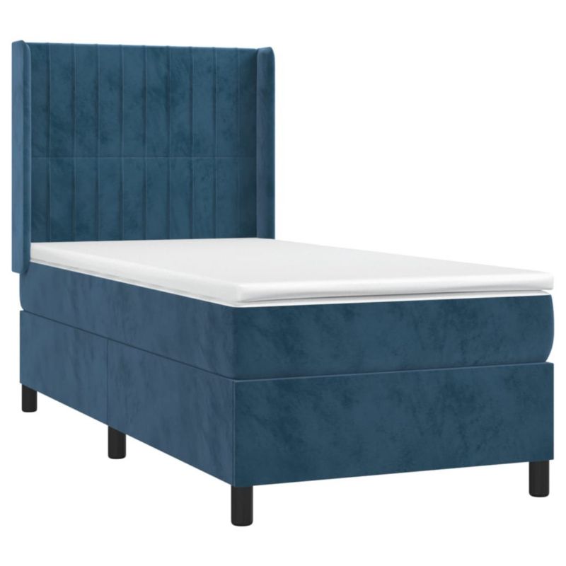 Łóżko kontynentalne WaszeMeble 90x200 cm niebieski WM-3139665 1 szt.