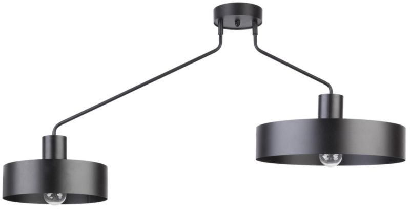 Lampa sufitowa wisząca Sigma Lighting Jumbo 2982 czarna nowoczesna 2xE27 x 15W 1 szt.